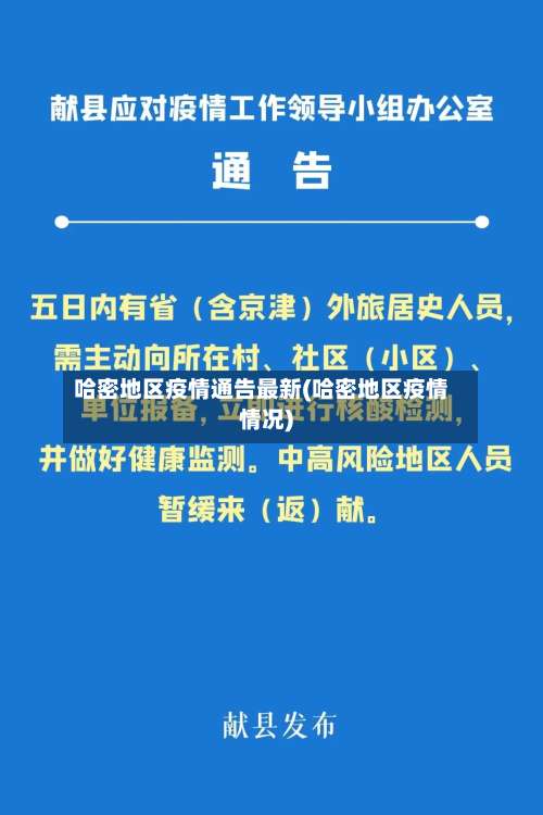 哈密地区疫情通告最新(哈密地区疫情情况)-第1张图片